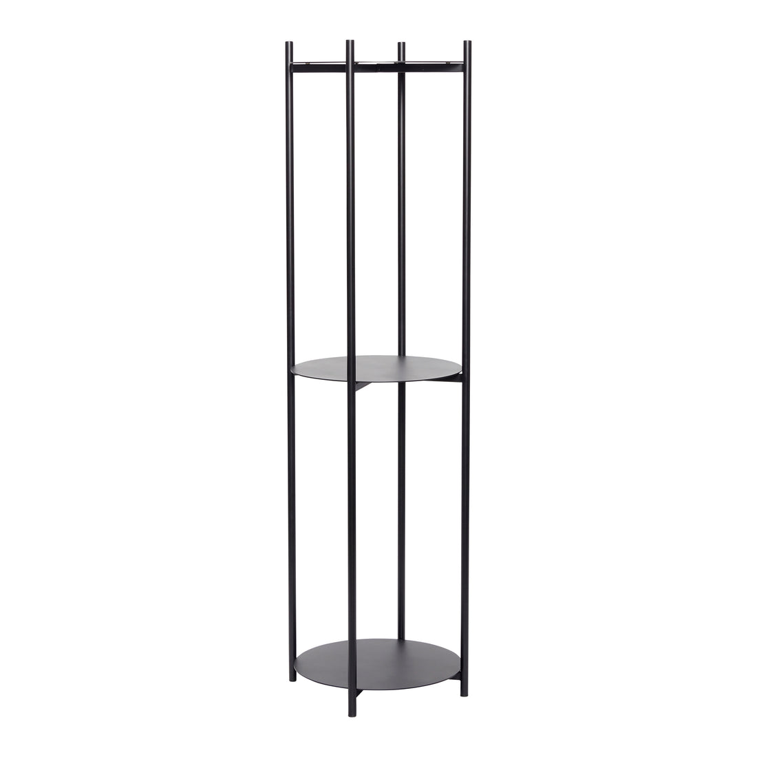 Hübsch - Shelf M/3 Shelves, Metal, Black - Ø44XH152CM