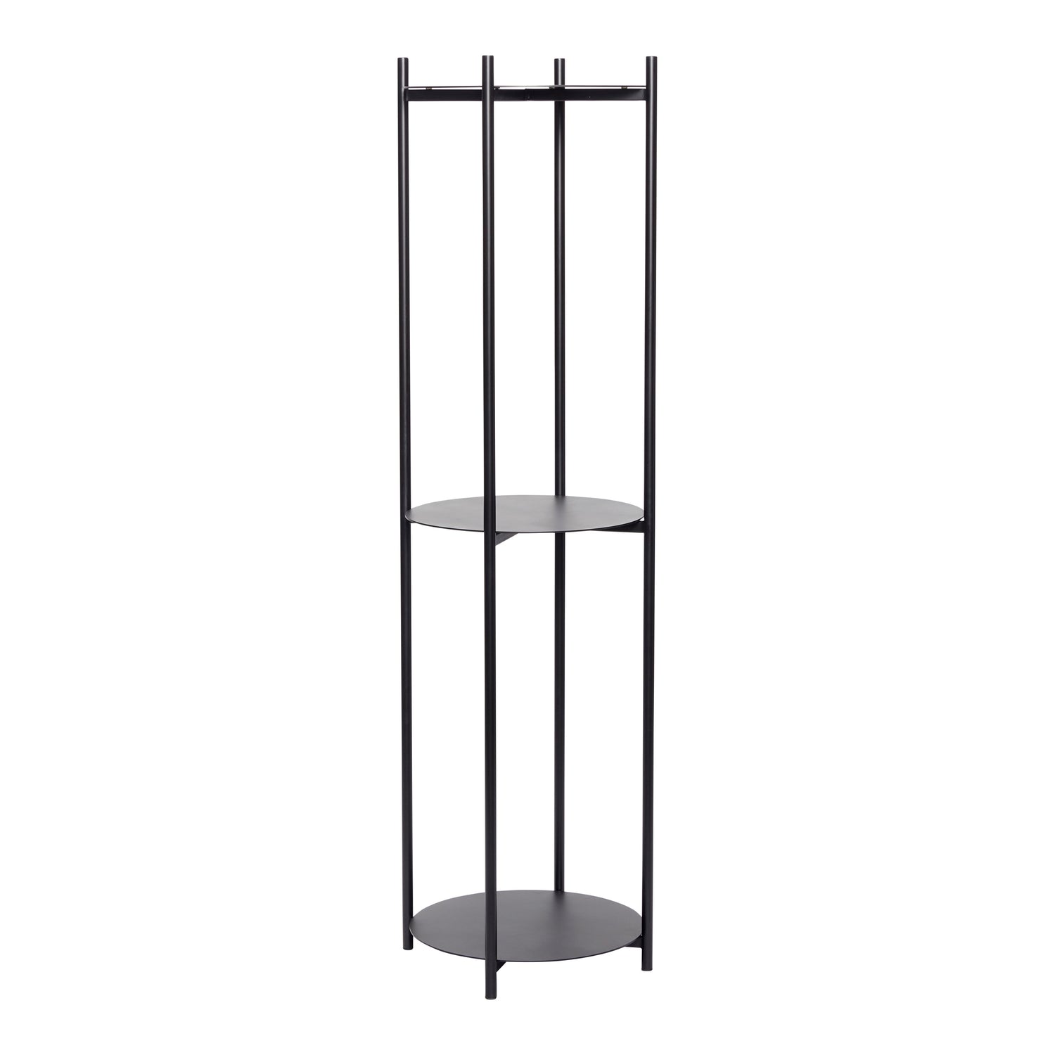 Hübsch - Shelf M/3 Shelves, Metal, Black - Ø44XH152CM