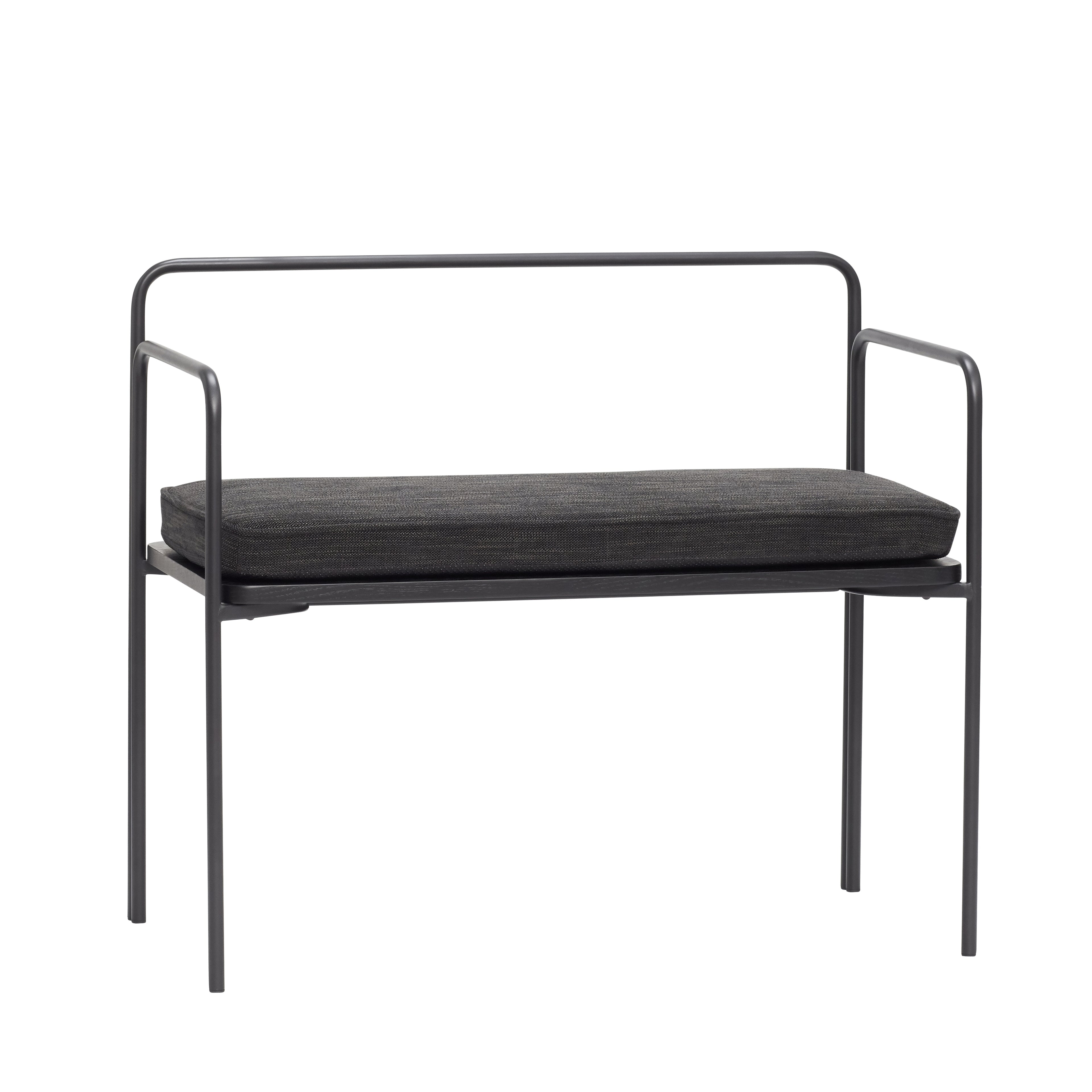 Hübsch Carry Bench Black 71x42H81 cm