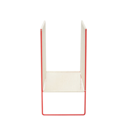 String Magazine Holder Red/White - 43x25xH50cm