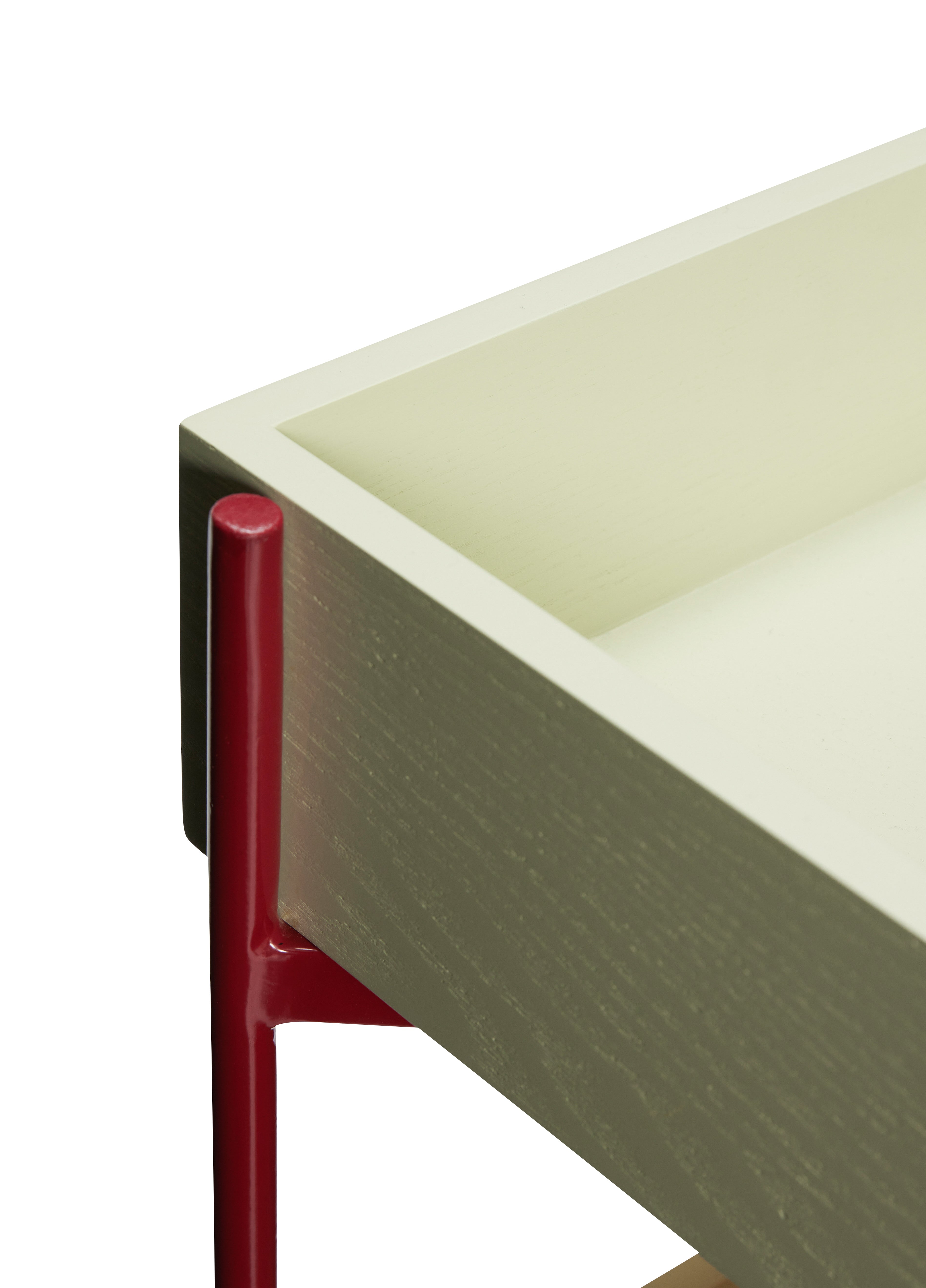 Hübsch Fresh Rolling Table Khaki/Burgundy