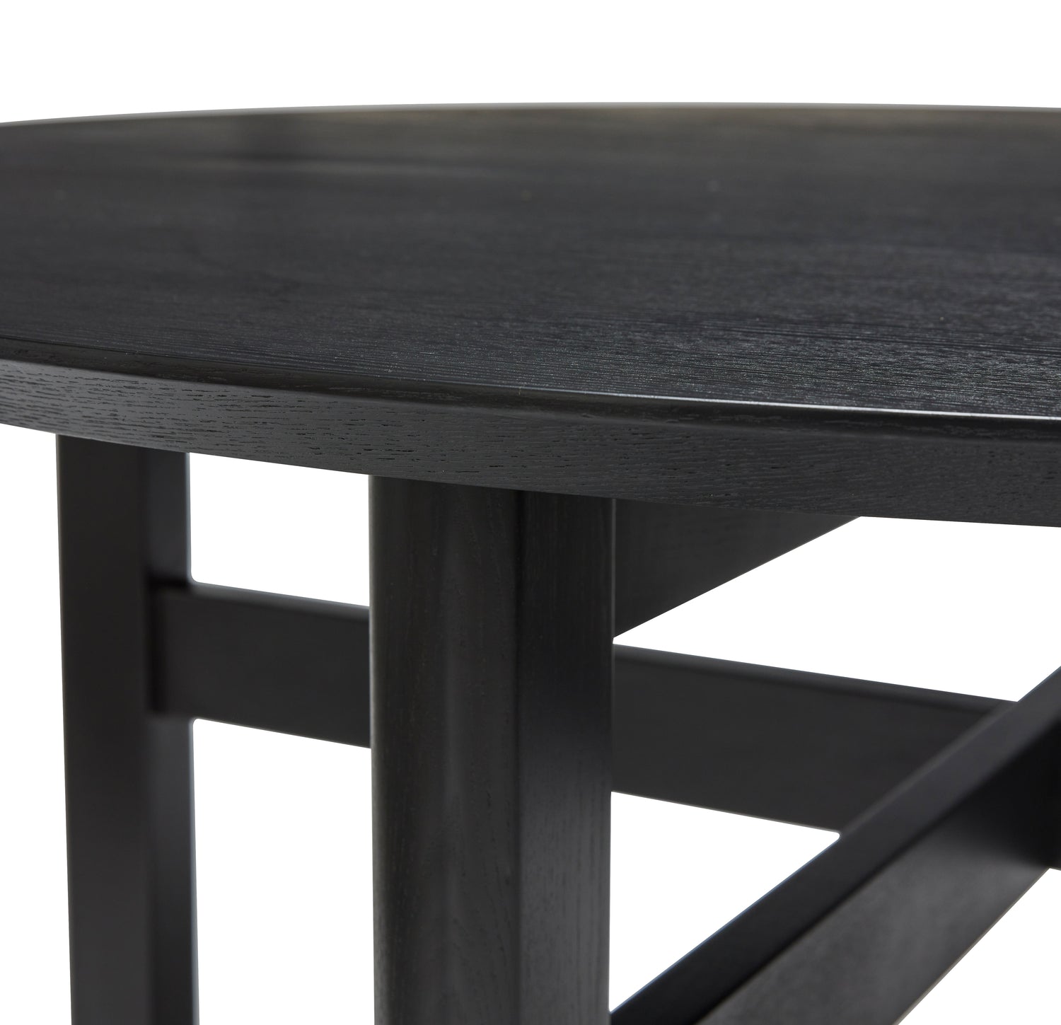 Fjord Dining Table Round Small Black - Ø120XH75cm