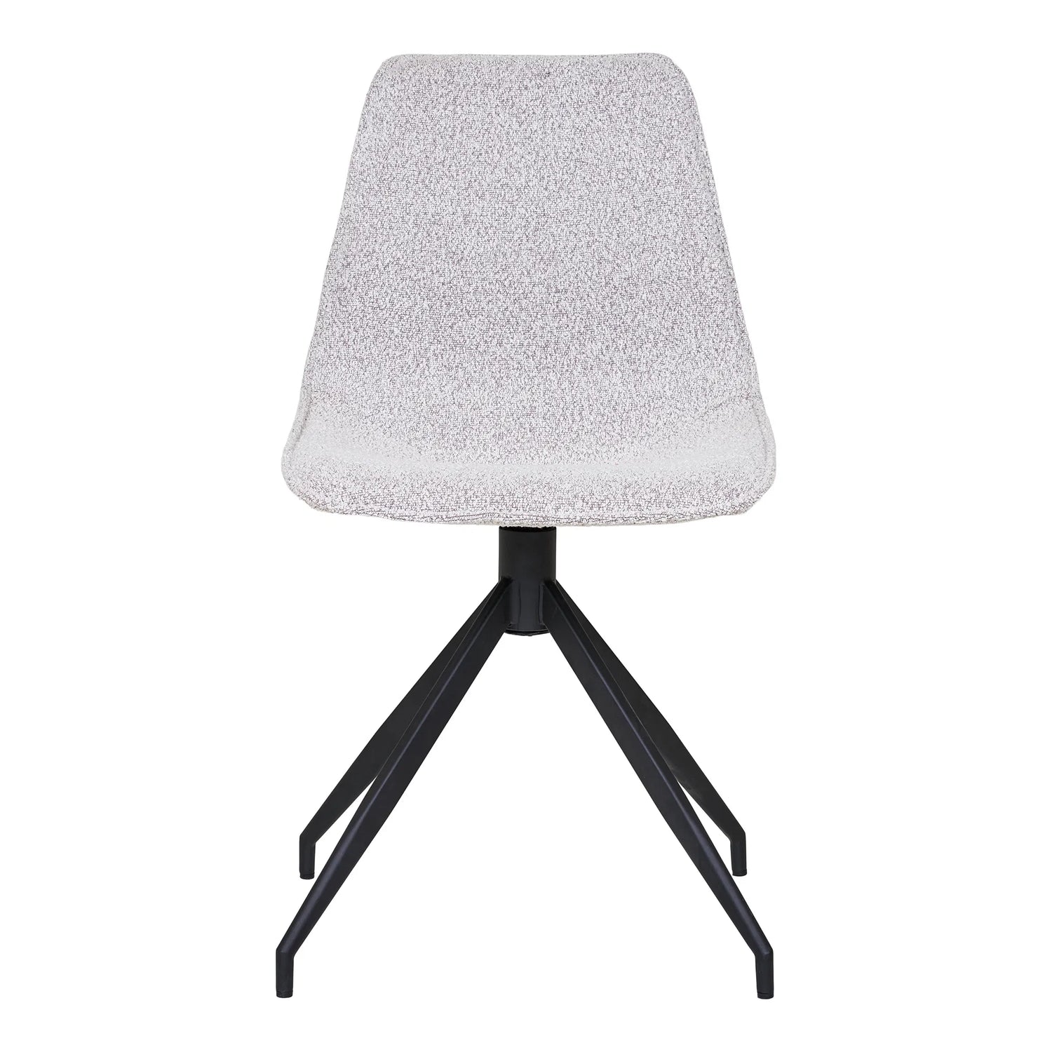 Monaco Dining table chair - Dining table chair with swivel foot, bouklé, sand with black legs, HN1267