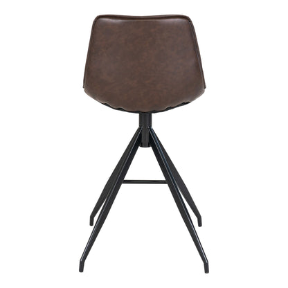 Monaco Counter chair - Counter chair in PU, brown with black legs, HN1227