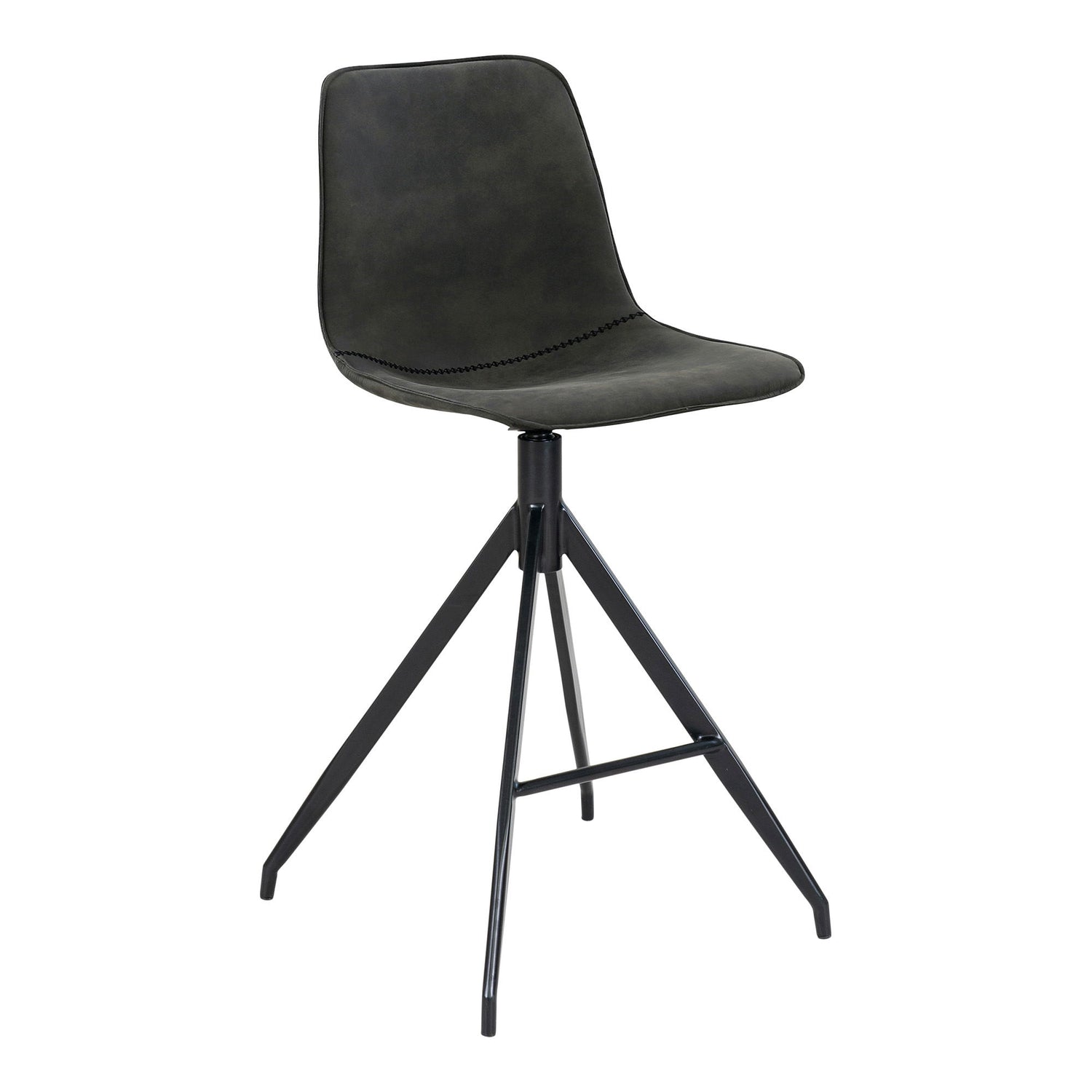 Monaco Counter chair - Counter chair in microfiber, gray with black legs, HN1229