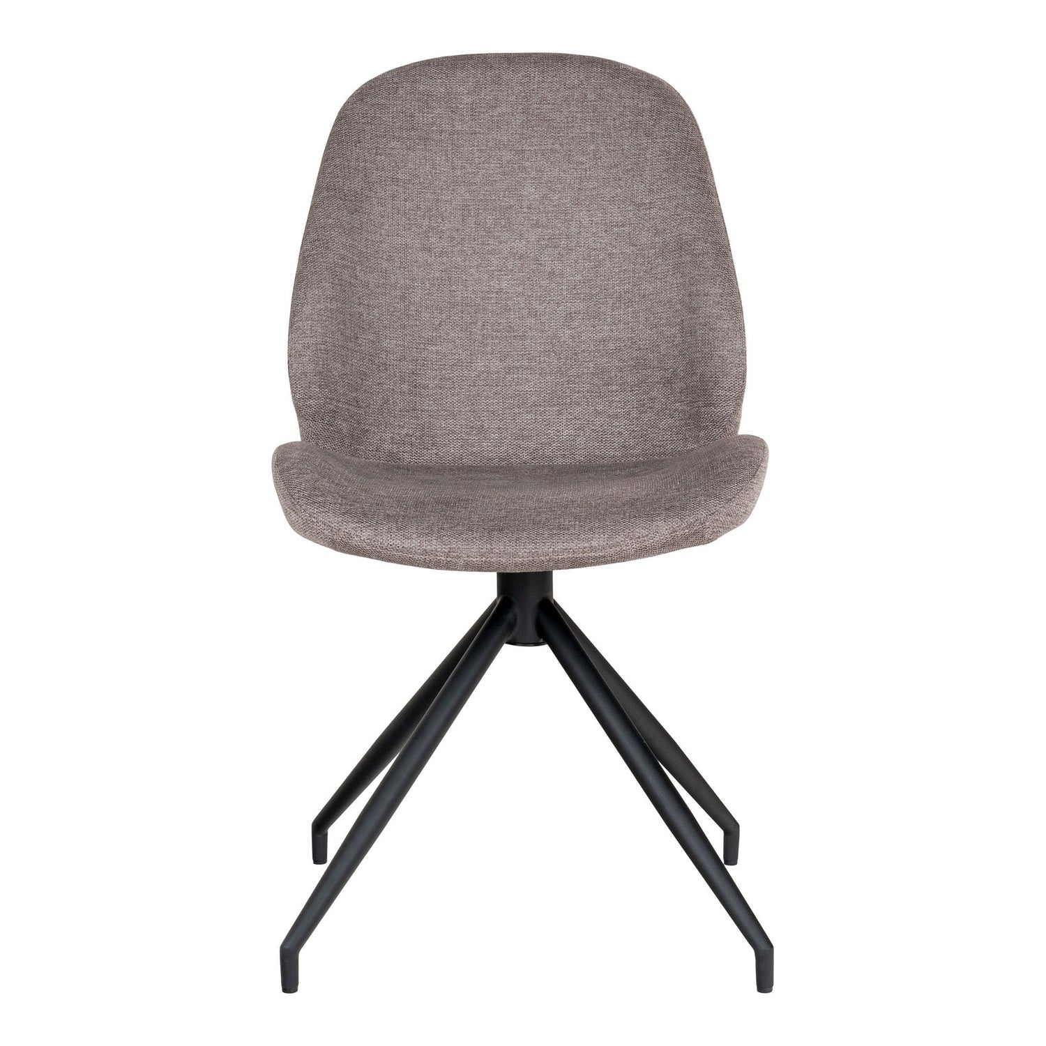 Monte Carlo Dining Table Chair - Dining table chair in fabric with swivel foot, stone with black legs, HN1030