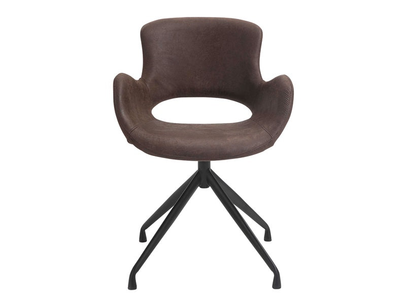 Luna dining table chair, dark brown