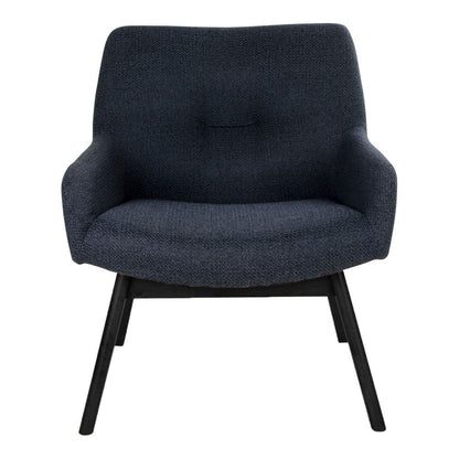 London lounge chair - lounge chair in fabric, dark gray with black legs