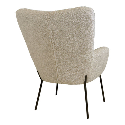 Glasgow chair - chair in artificial lambskin, gray -brown with black legs