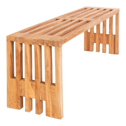 Benidorm bench - bench in teak, nature, 140x35x48 cm