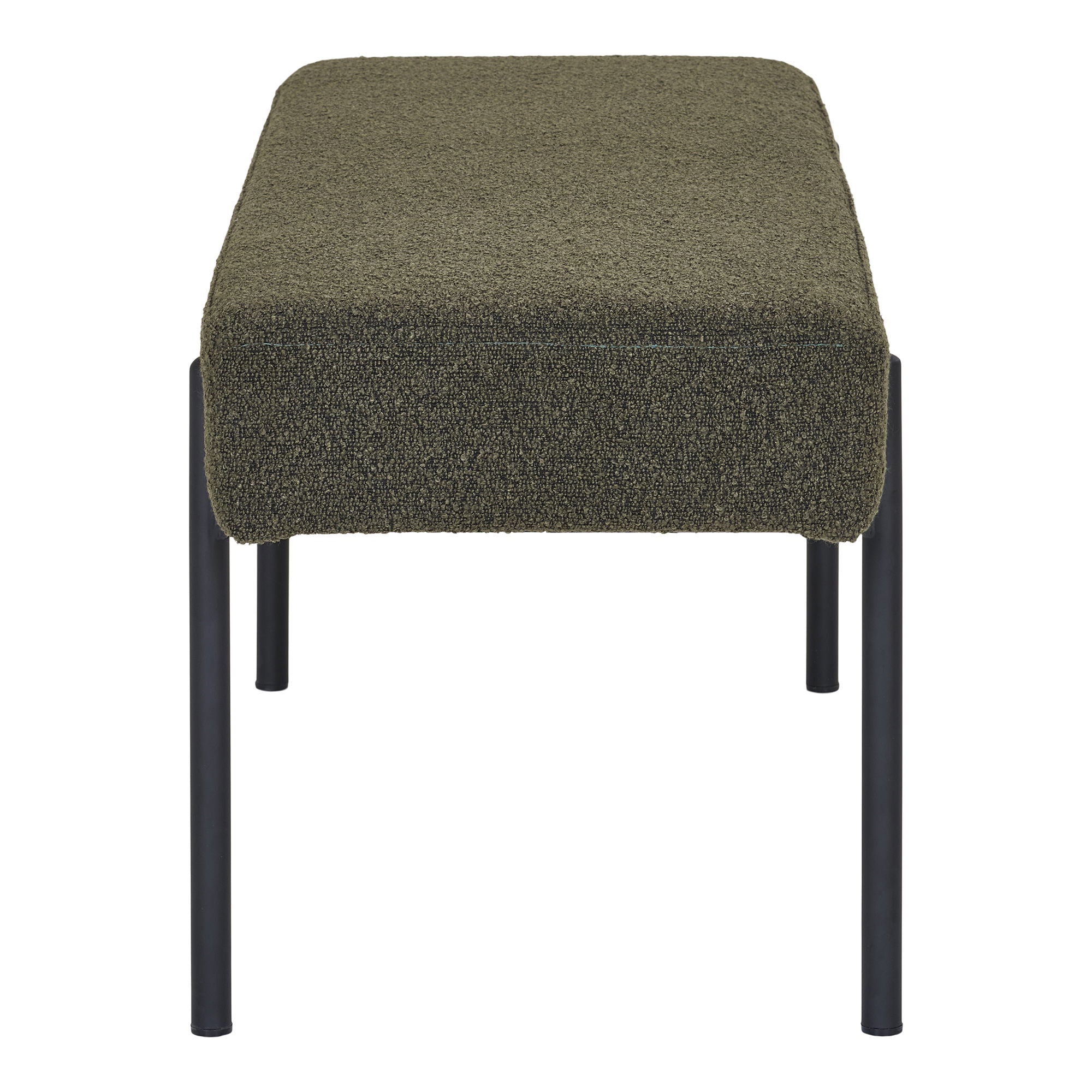 Swindon bench - bench, bouclé, dark green with black legs, 100x36x42.5 cm, HN1241