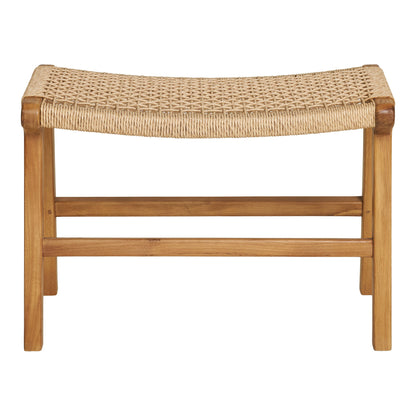 Derby Foot Stool - Foot Stool, Teak/Polyrattan, Nature