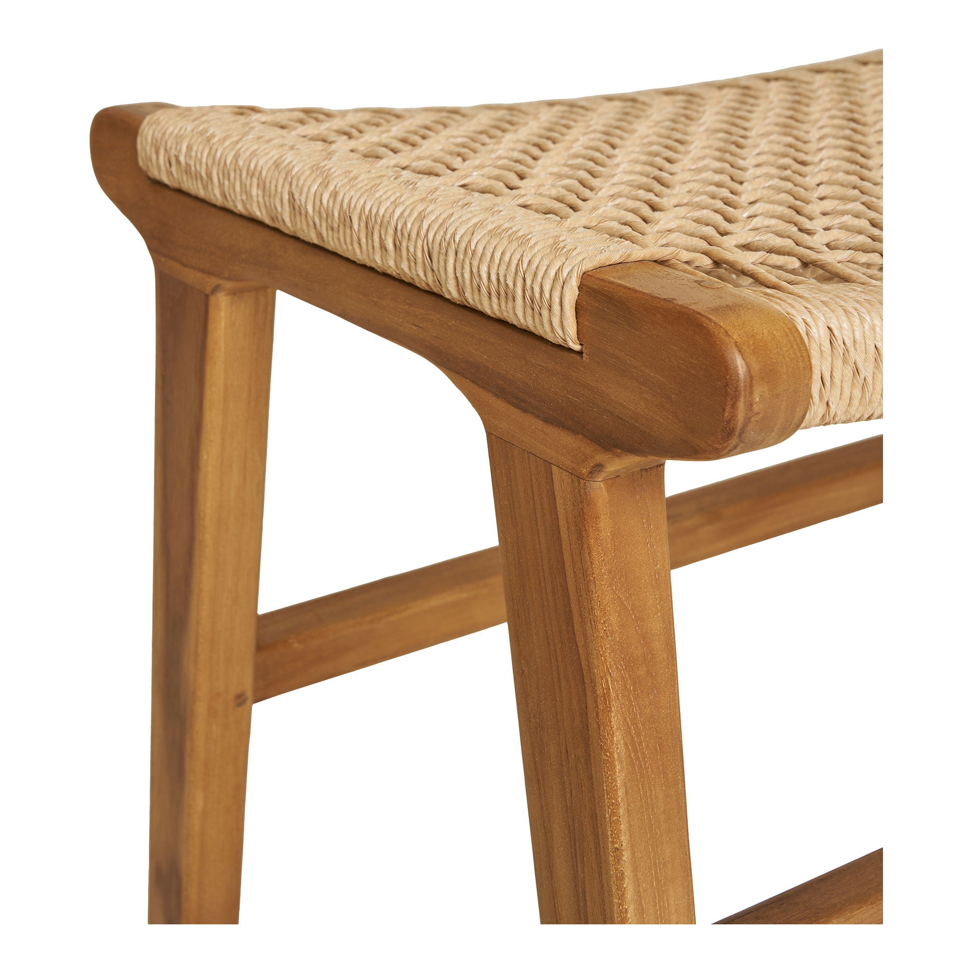 Derby Foot Stool - Foot Stool, Teak/Polyrattan, Nature