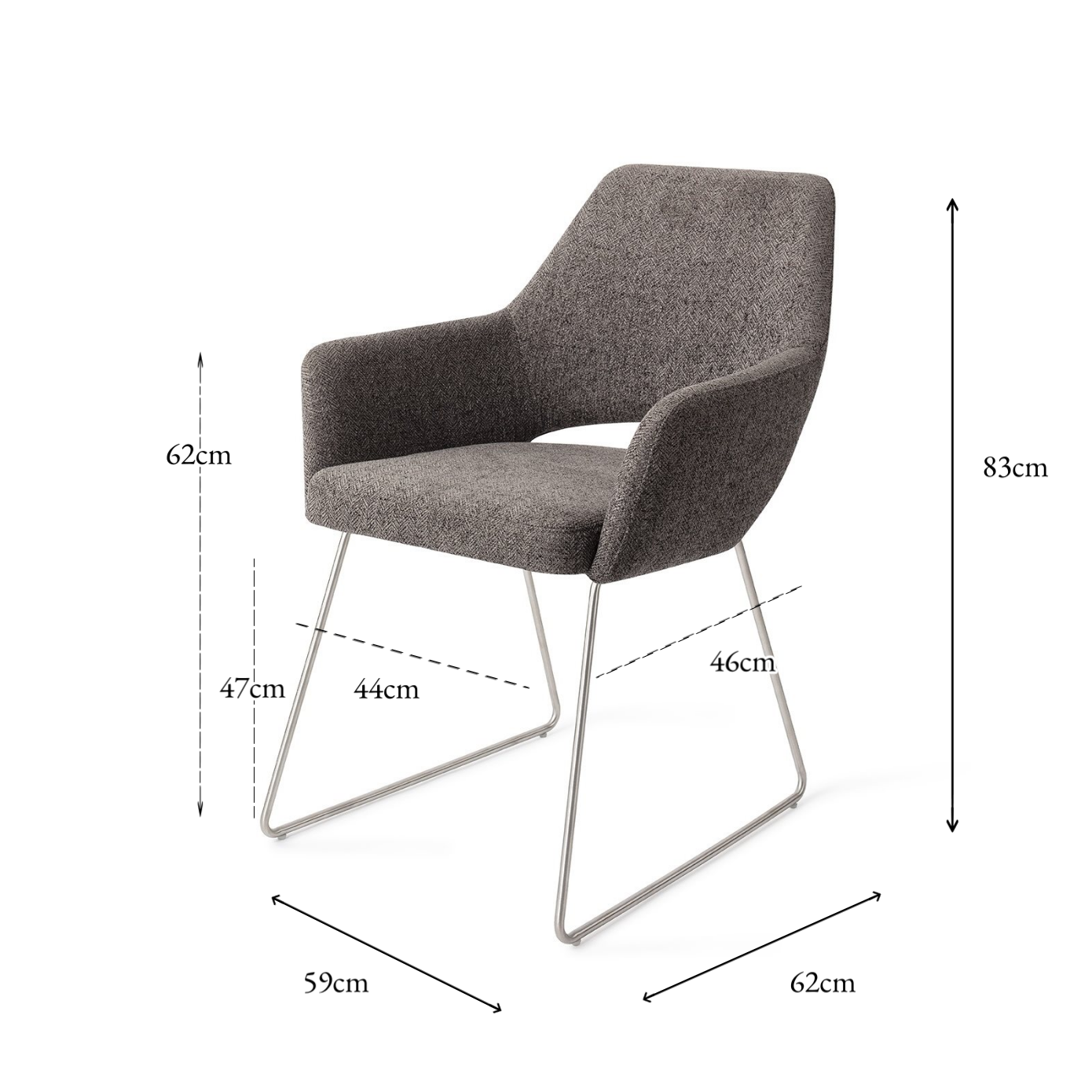 Yanai Dining Chair Amazing Gray