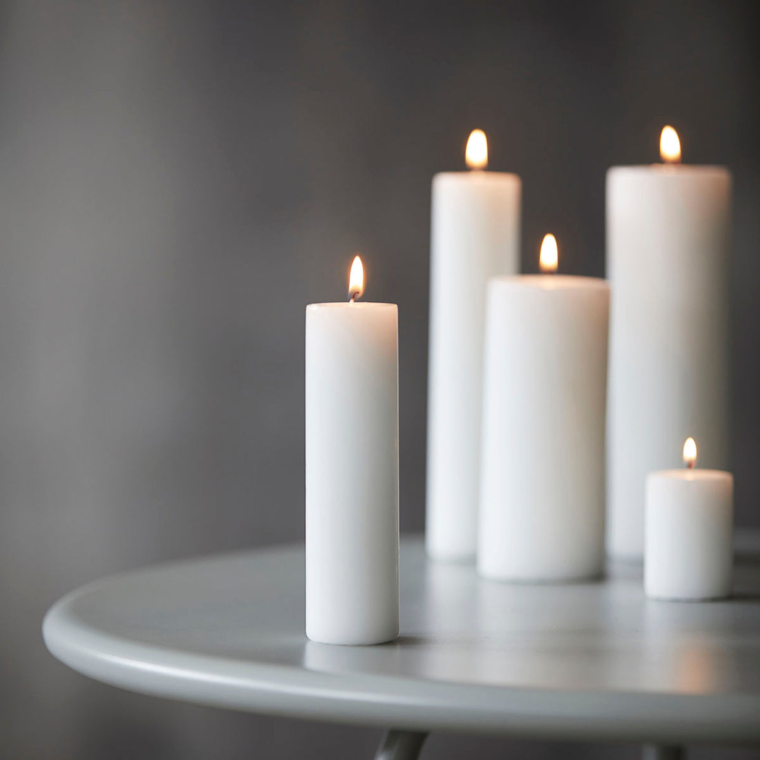 Block candles, white