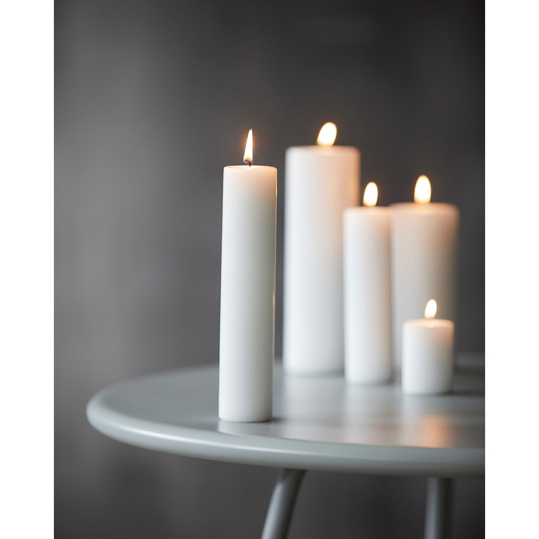 Block candles, white