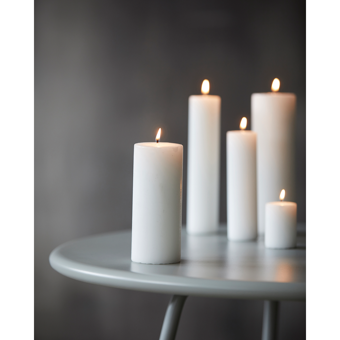 Block candles, white