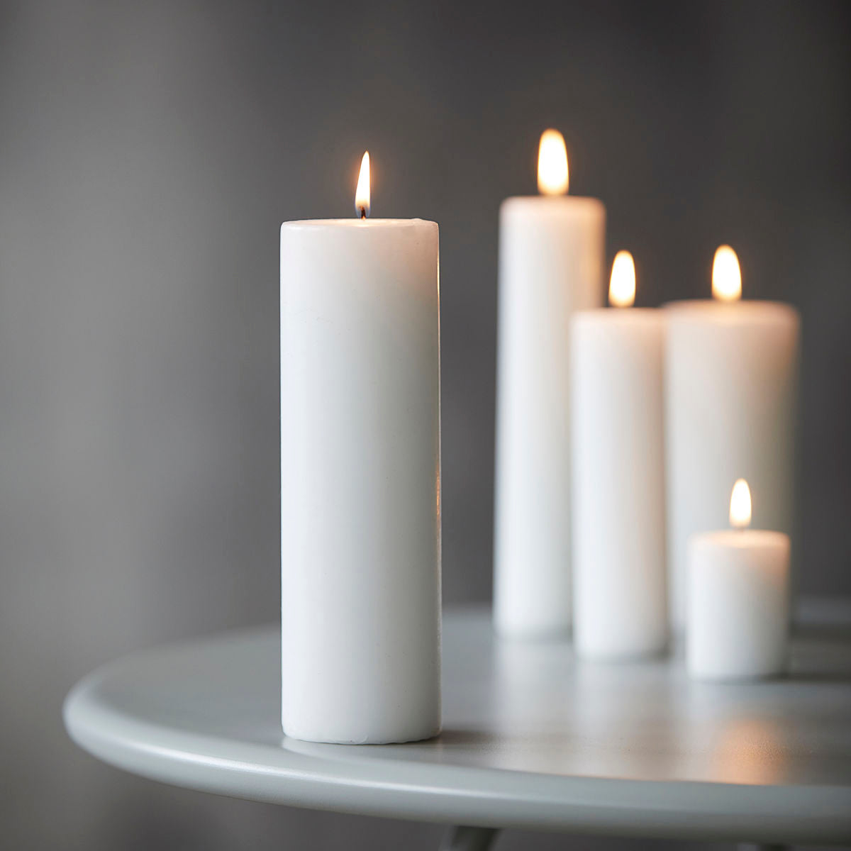 Block candles, white