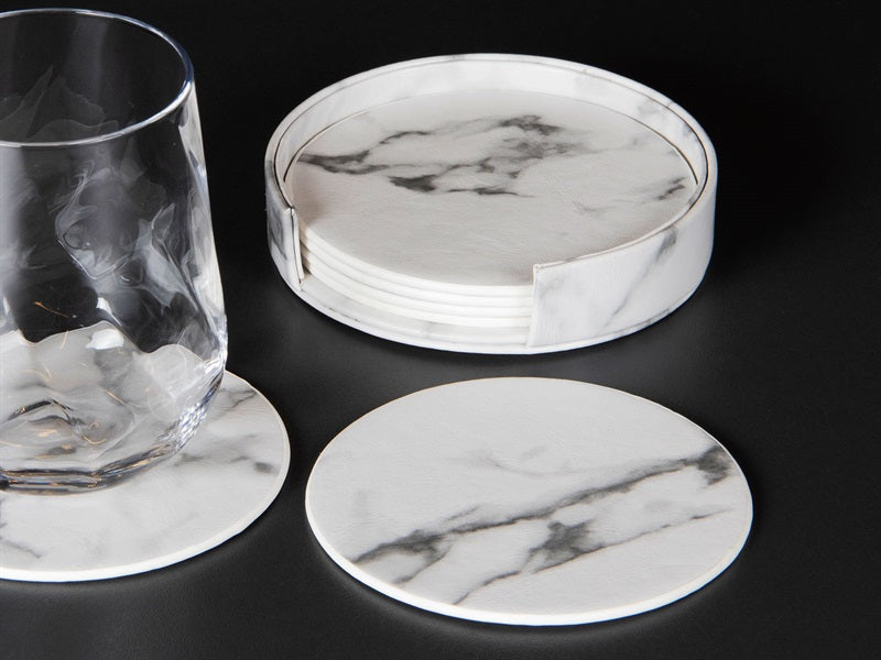 Beer pieces, white marble look