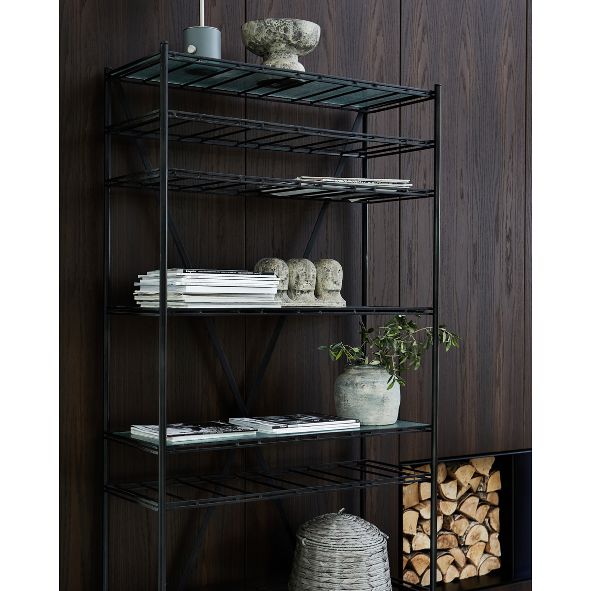 Shelf, hdgany, black