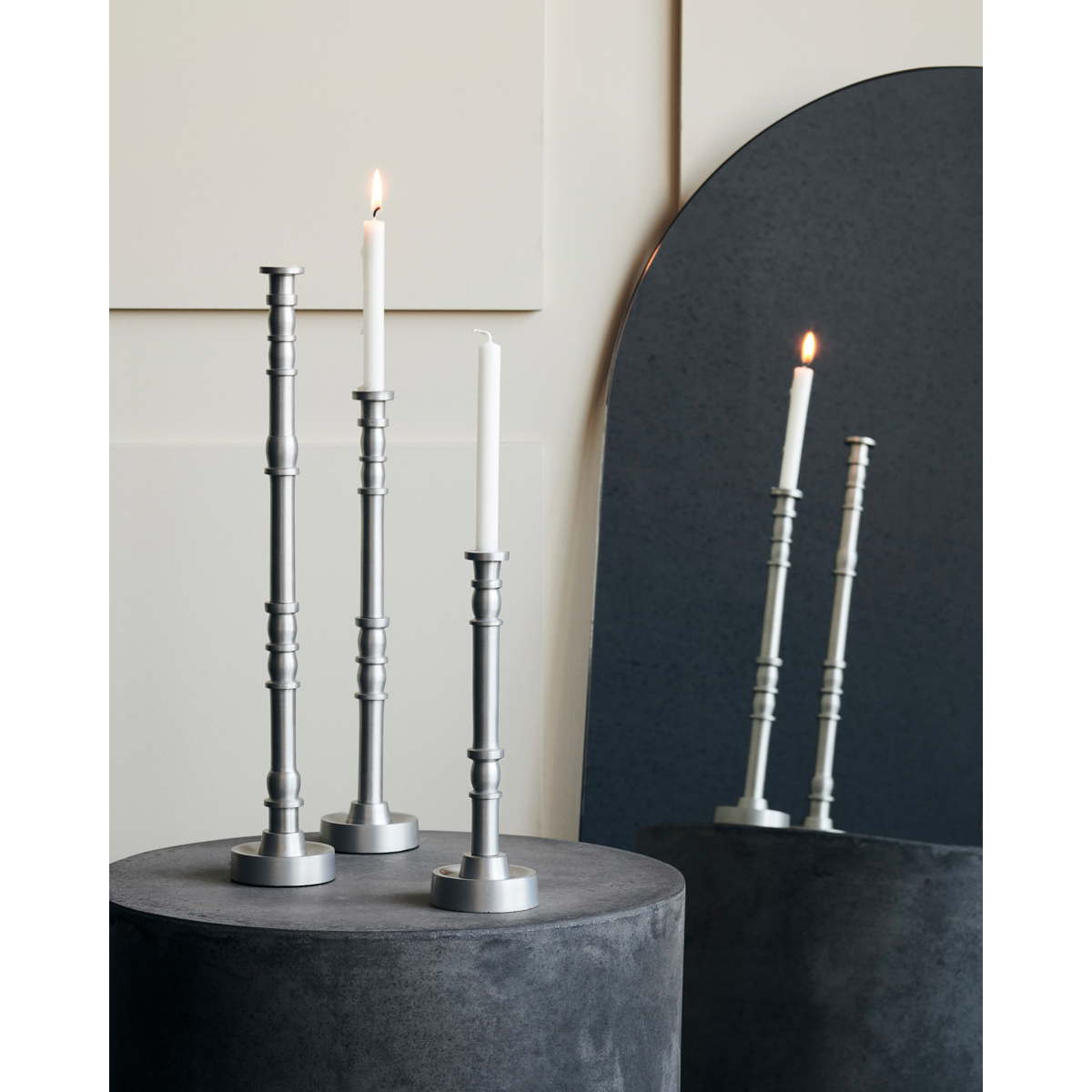 Candlestick, hdjersey, silver oxidized