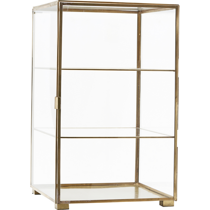 Display cabinet, hdglass, brass