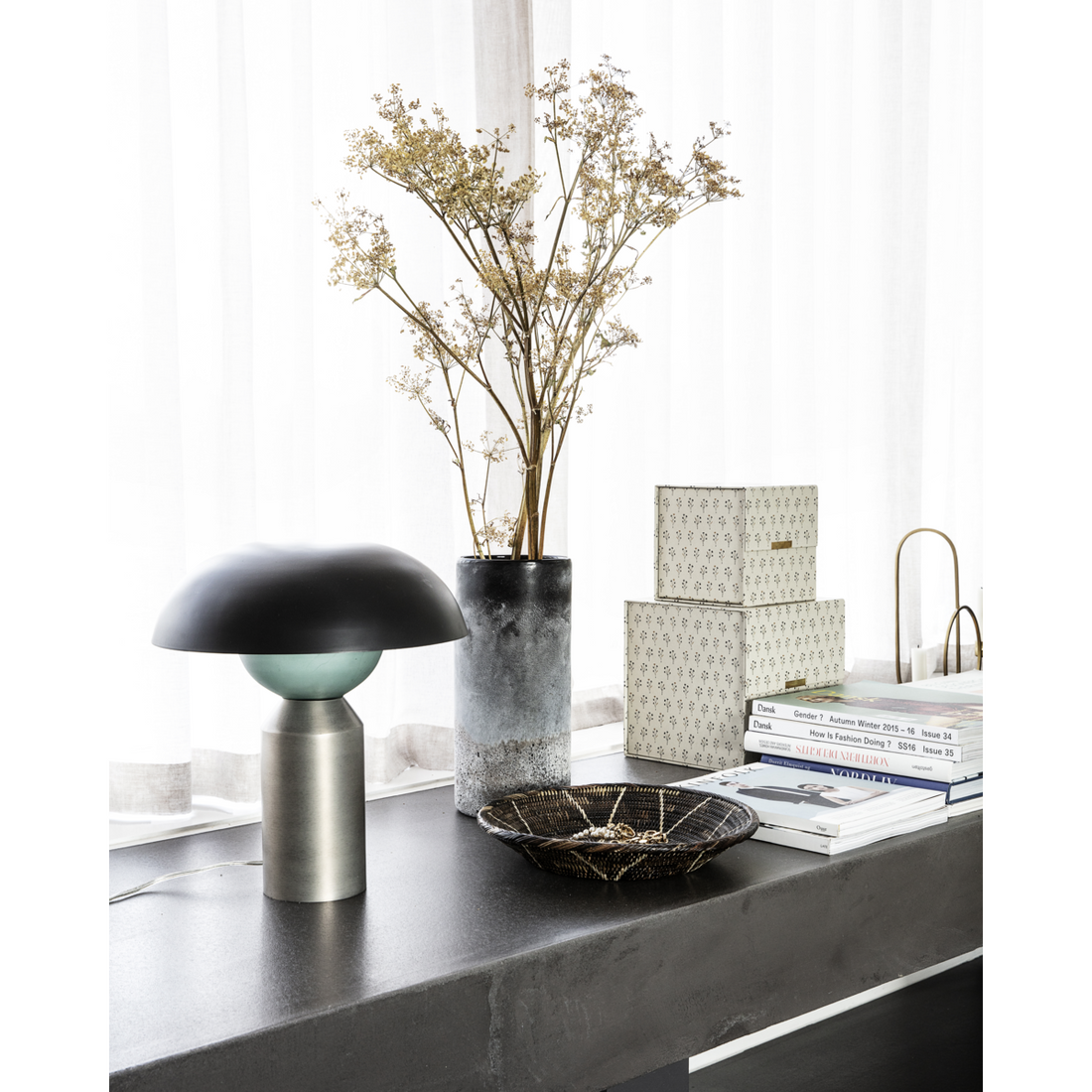 Table lamp, Hdlittle Fellow, Black/Silver