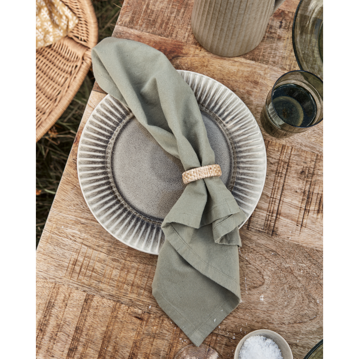 Napkins, Hdreal, olive green