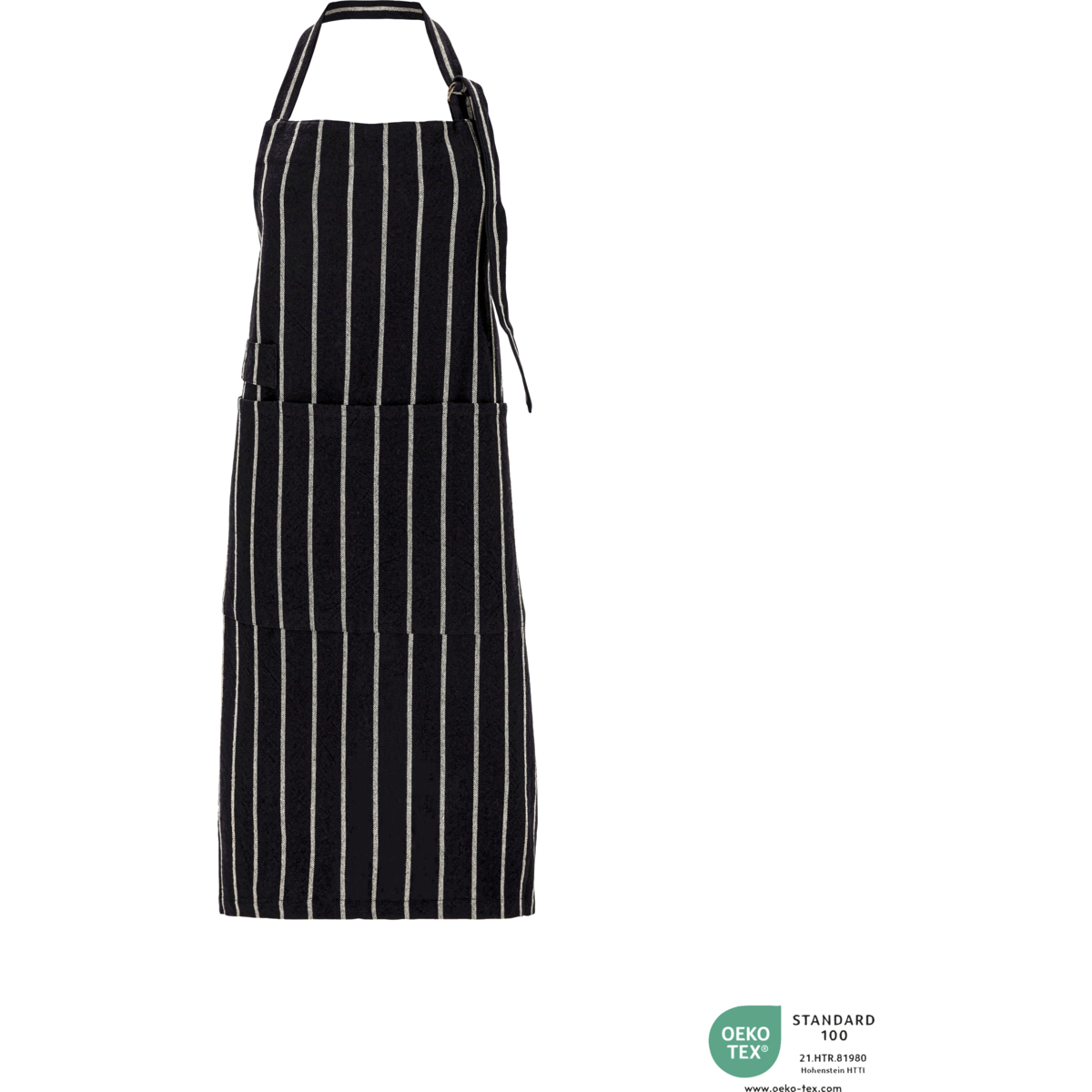 Apron, HD boss, black with white stripes