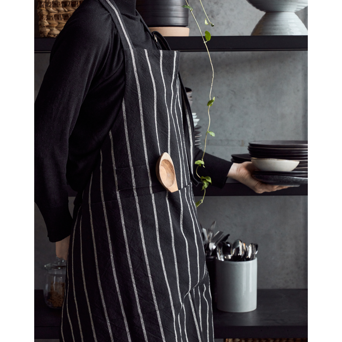 Apron, Hdchef, Black; White