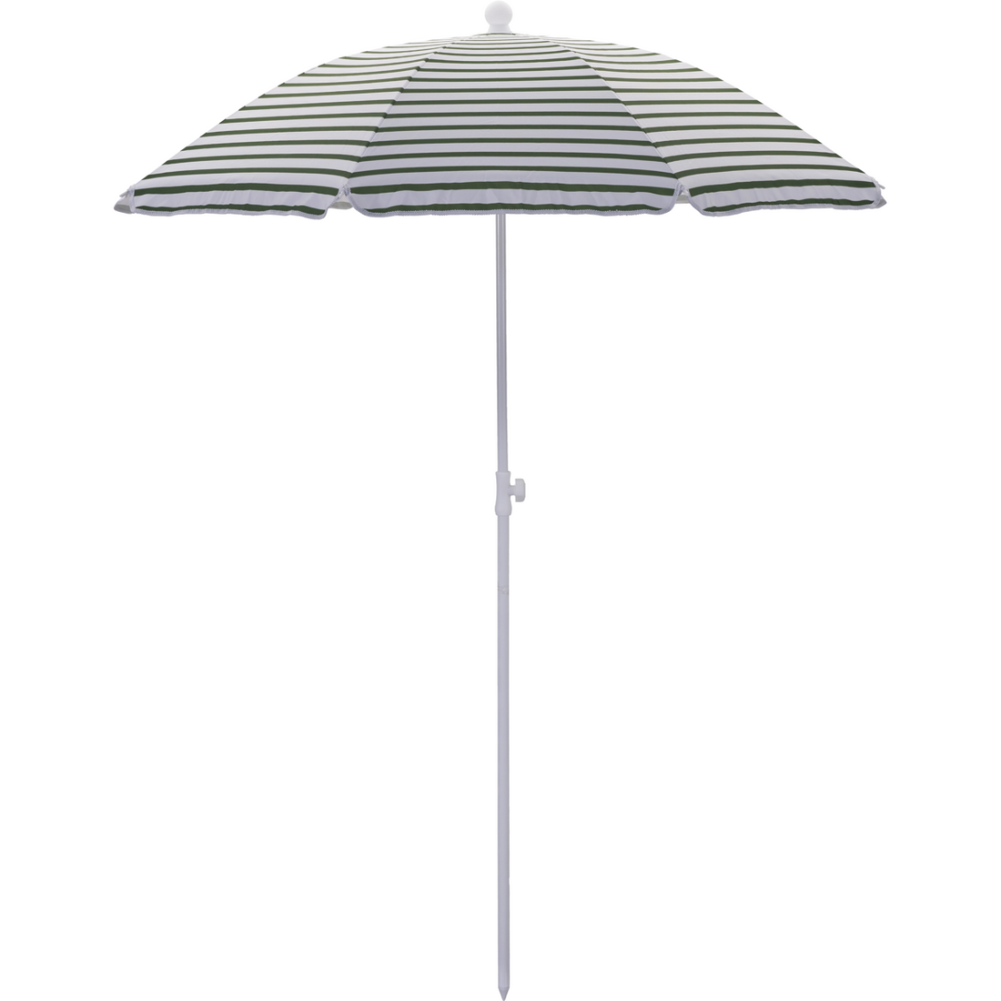 Beach/garden parasol, hdoktogon, green/white