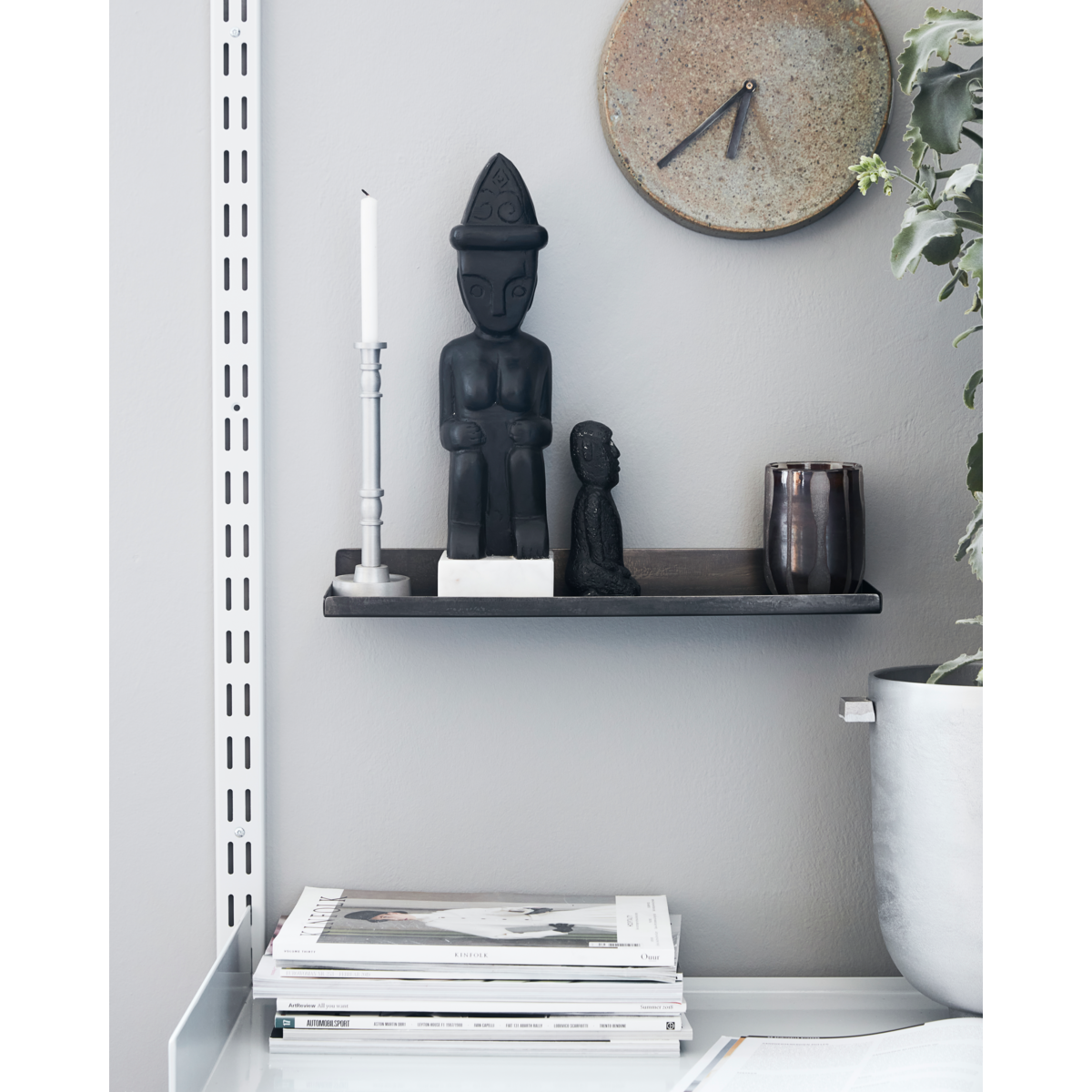 Shelf, boti, black antique