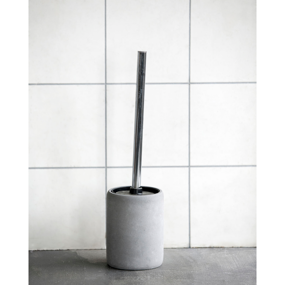 Toilet brush, hdcement, gray