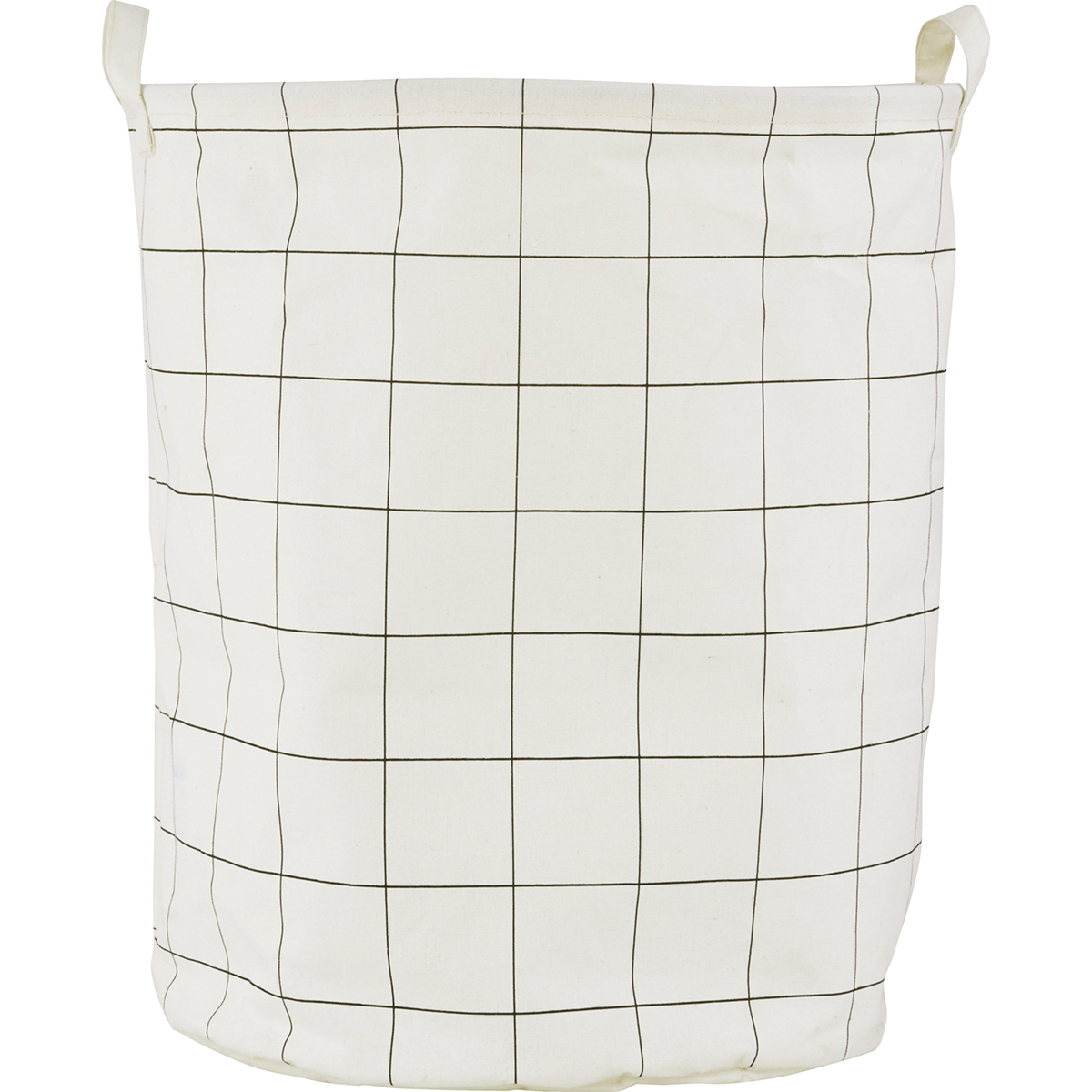 House Doctor - Laundry Bag, Squares, White/Black - H: 50 cm, DIA: 40 cm