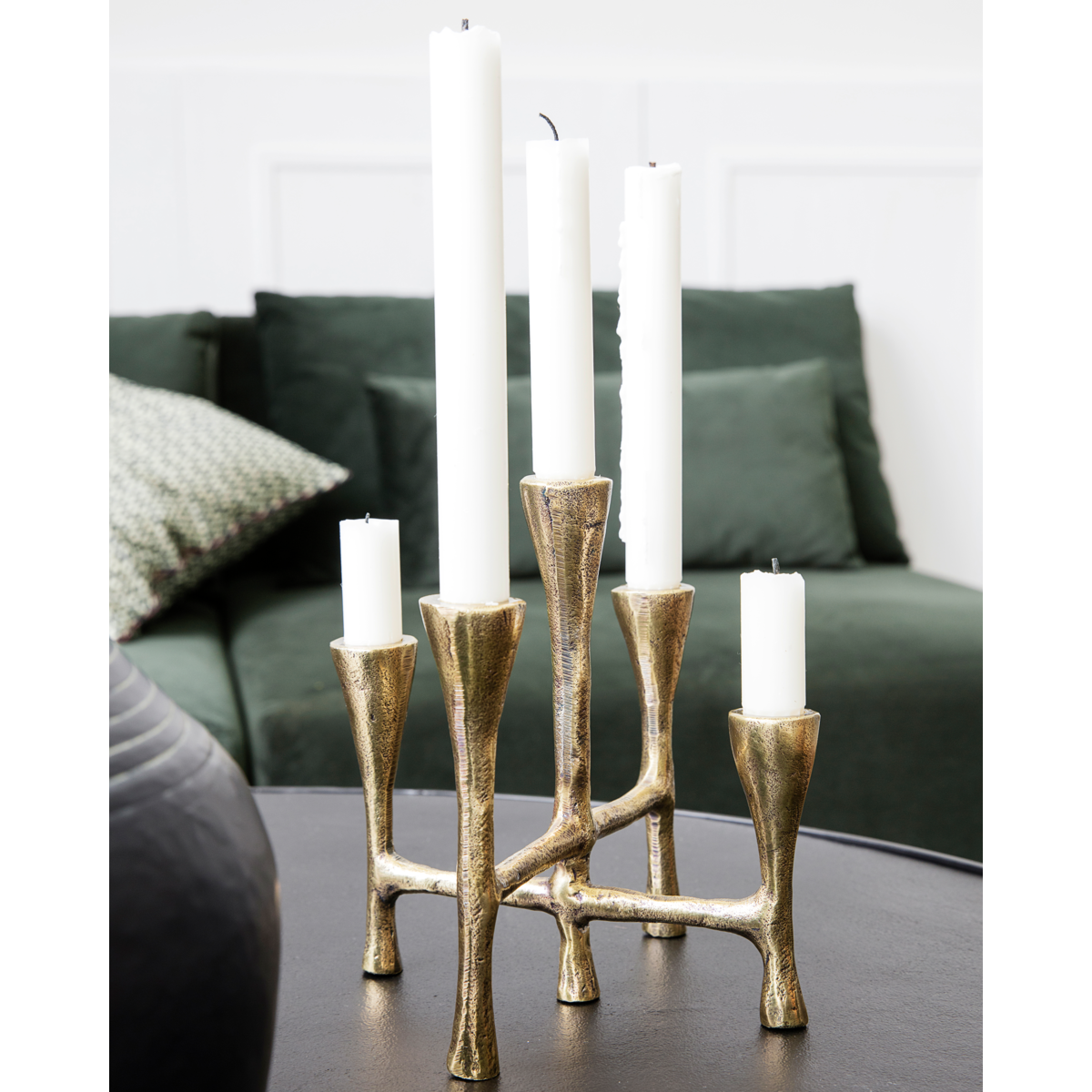 Candlestick, hdtristy, brass finish