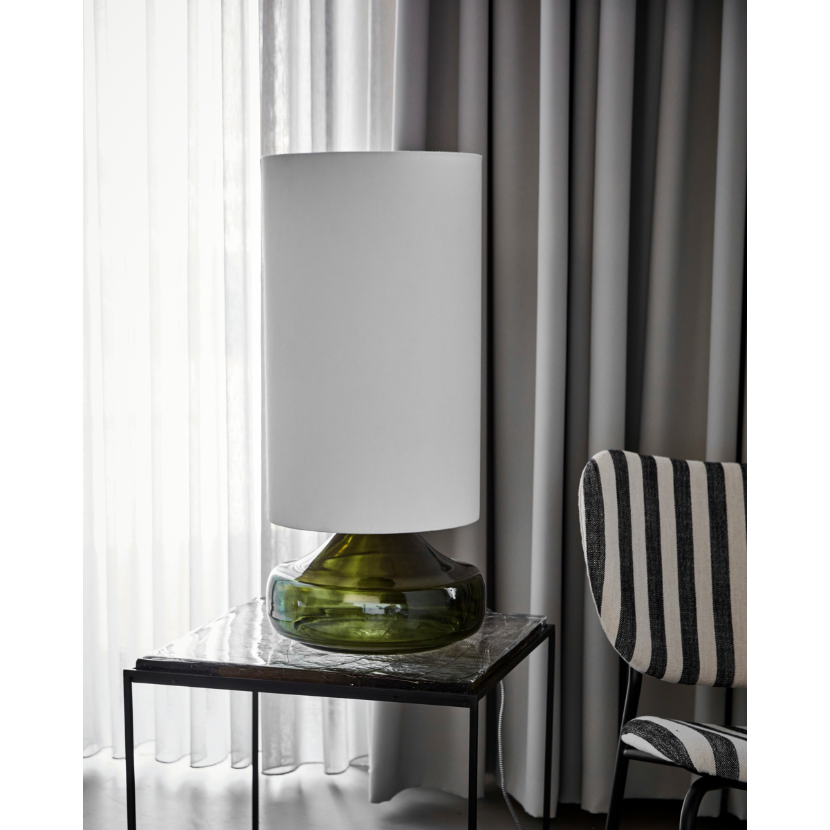 Table lamp, hdmatte, green/white