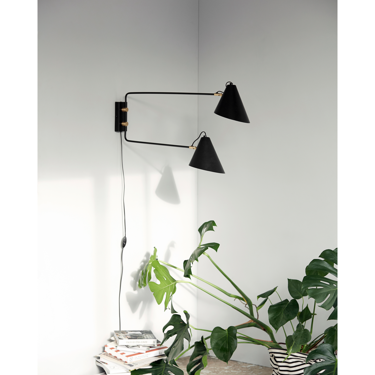 Wall lamp, HDClub double, black