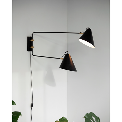 Wall lamp, HDClub double, black