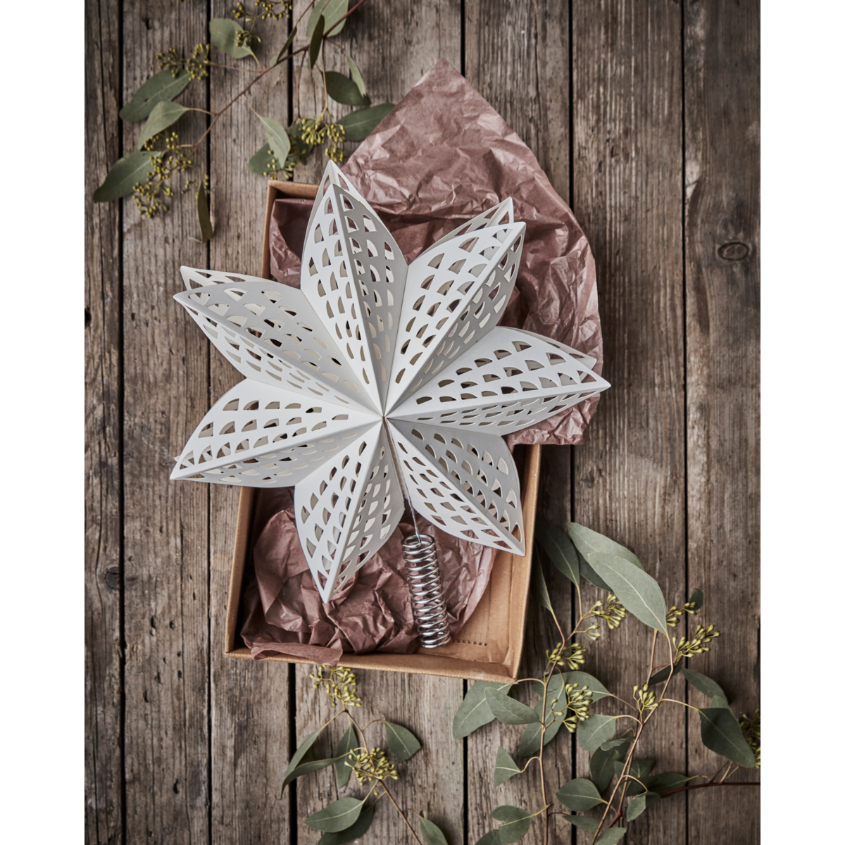 Christmas tree star, hdgint, white