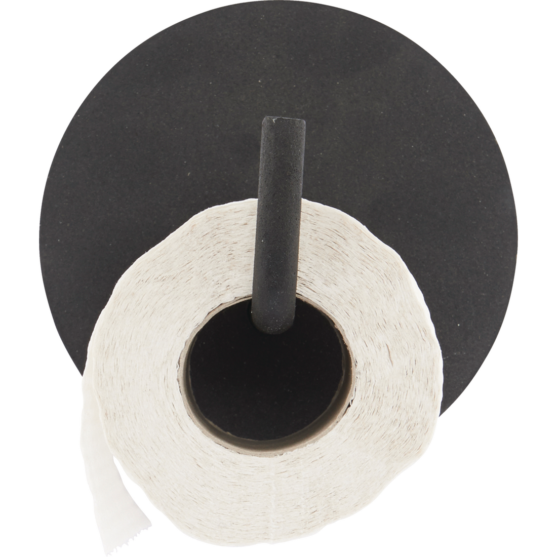 Toilet paper holder, HDTEXT, black