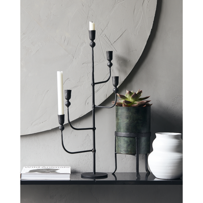 Candlestick with 5 cups, hdira, black