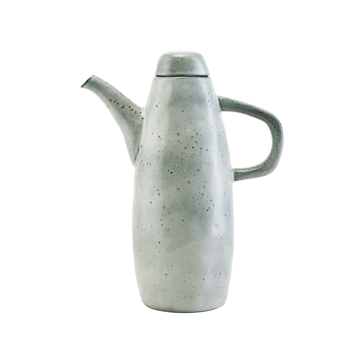 Pitcher with lid, rustic, gray/blue