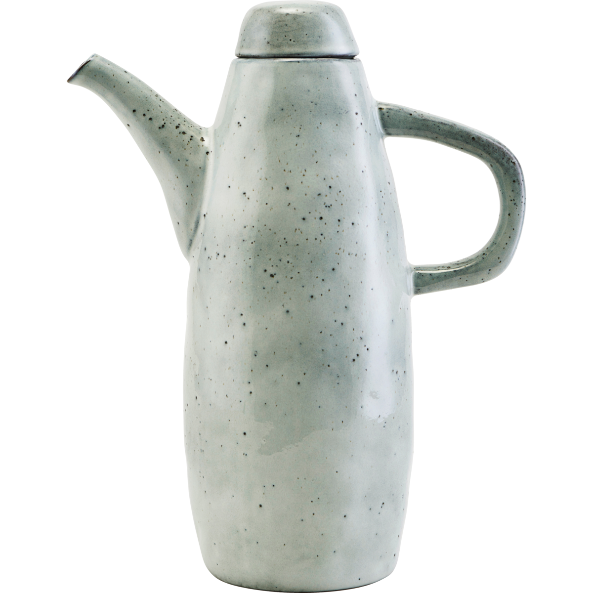 Pitcher with lid, rustic, gray/blue