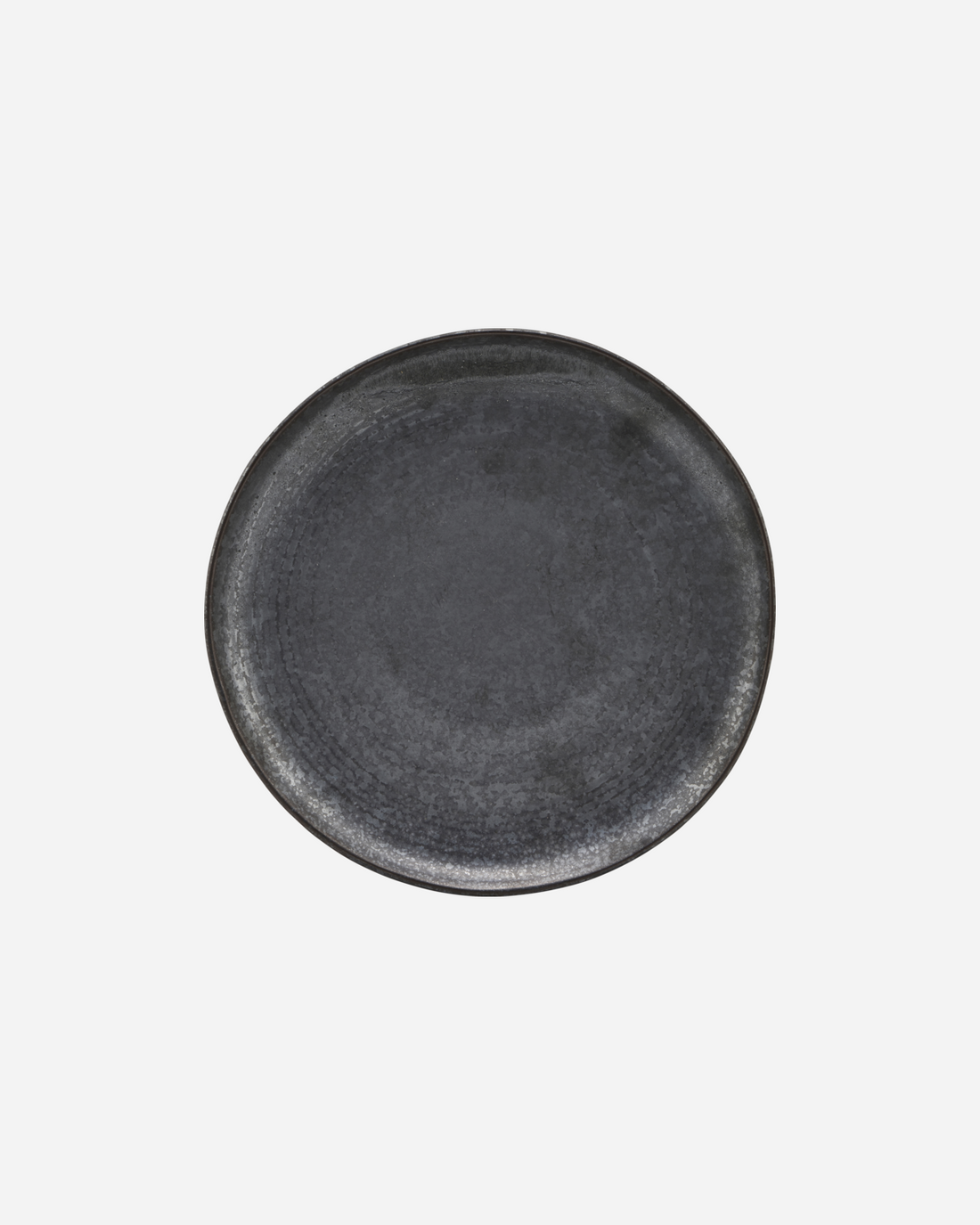 House Doctor - Lunch Plate, Pion, Black/Brown - H: 3 cm, DIA: 21.5 cm