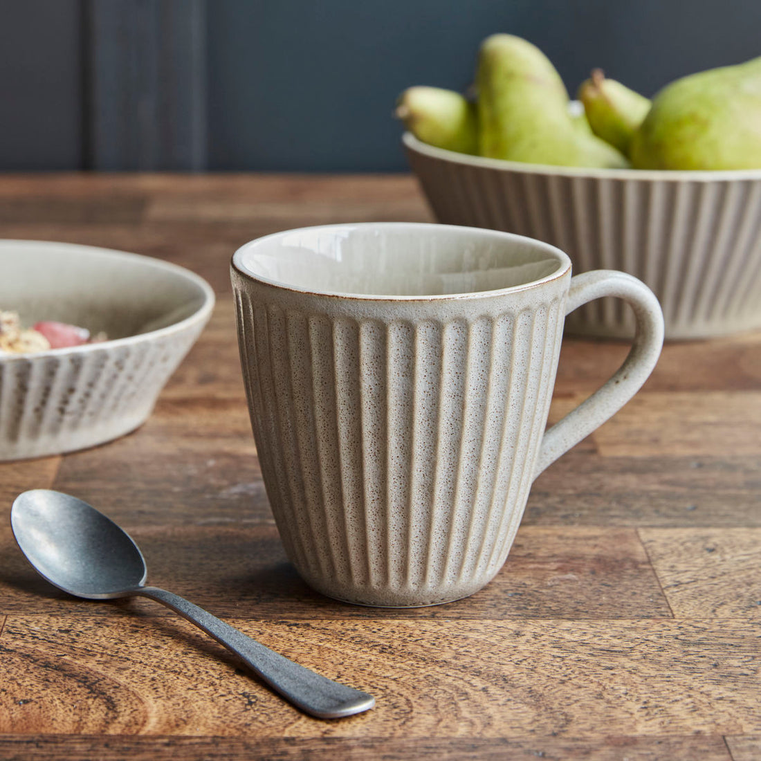 Mugs, hdpleat, gray/brown