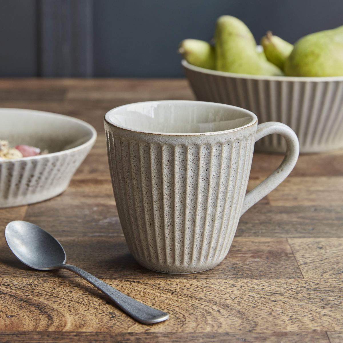 Mugs, hdpleat, gray/brown