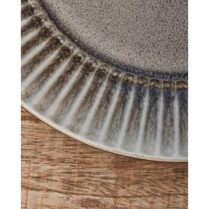 Lunch/cake plate, HDPleat, gray/brown