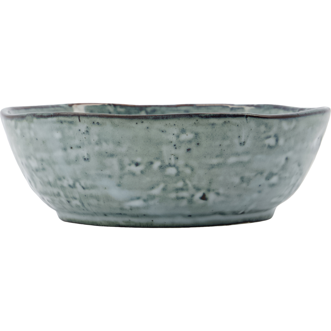 Bowl, hdrustic, gray; blue