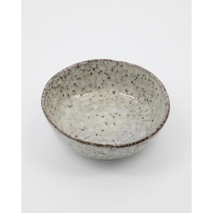 Bowl, hdrustic, gray; blue