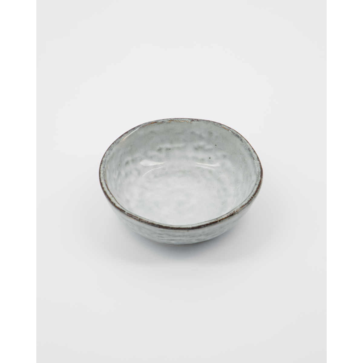 Bowl, hdrustic, gray; blue